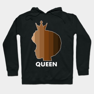 Melanin, Afro Melanin Queen, Black Pride, Skin shades Hoodie